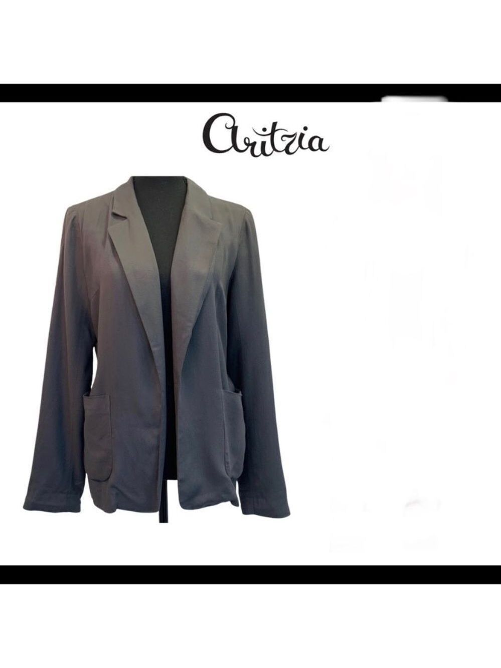 Aritzia Talula gray Kent Open front blazer size 4